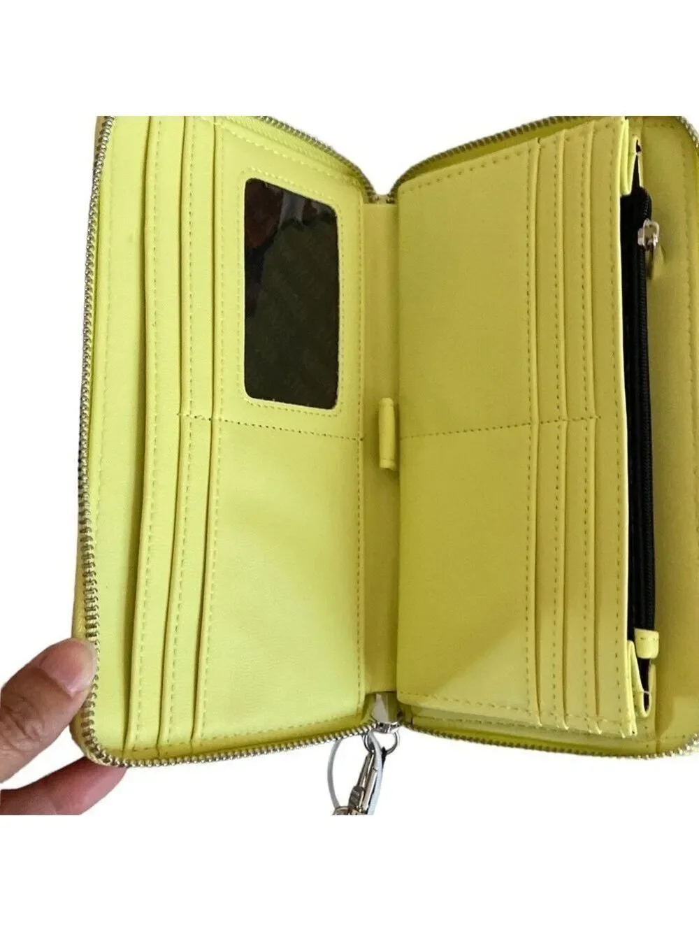 Steve Madden Zip Around Wallet/Wristlet Bangelo Lemon Bite New